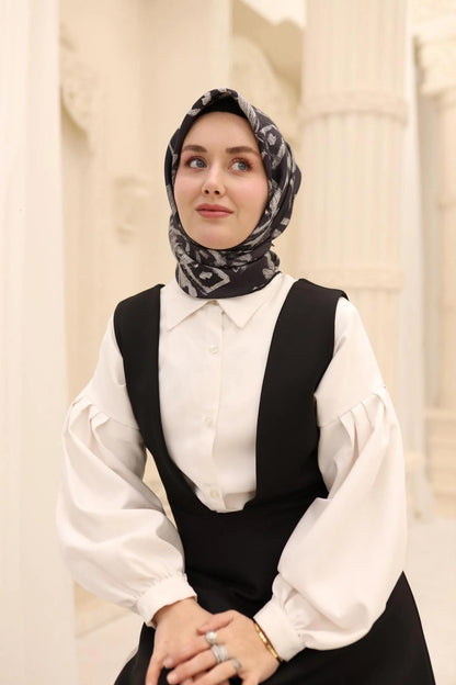 Silk Home Twill İpek Eşarp - 11462-05 Füme Gri