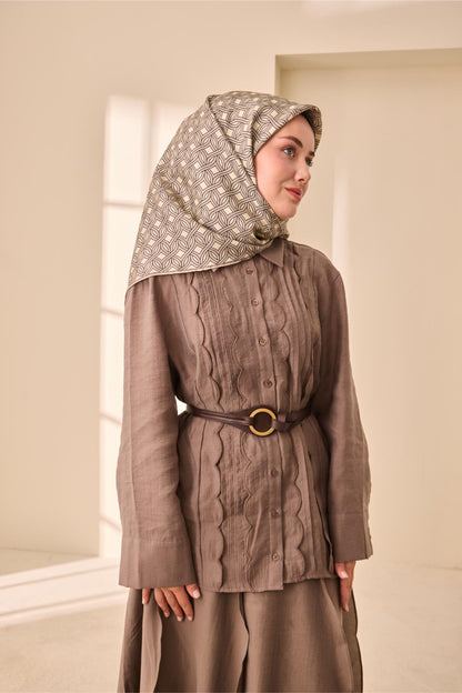 Silk Home Twill İpek Eşarp - 11479-03 Krem