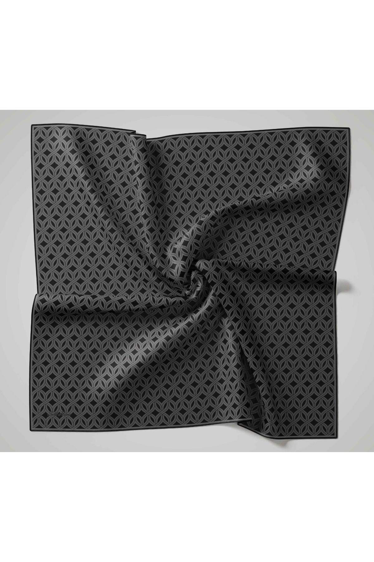 Silk Home Twill İpek Eşarp - 11479-07 Siyah Füme