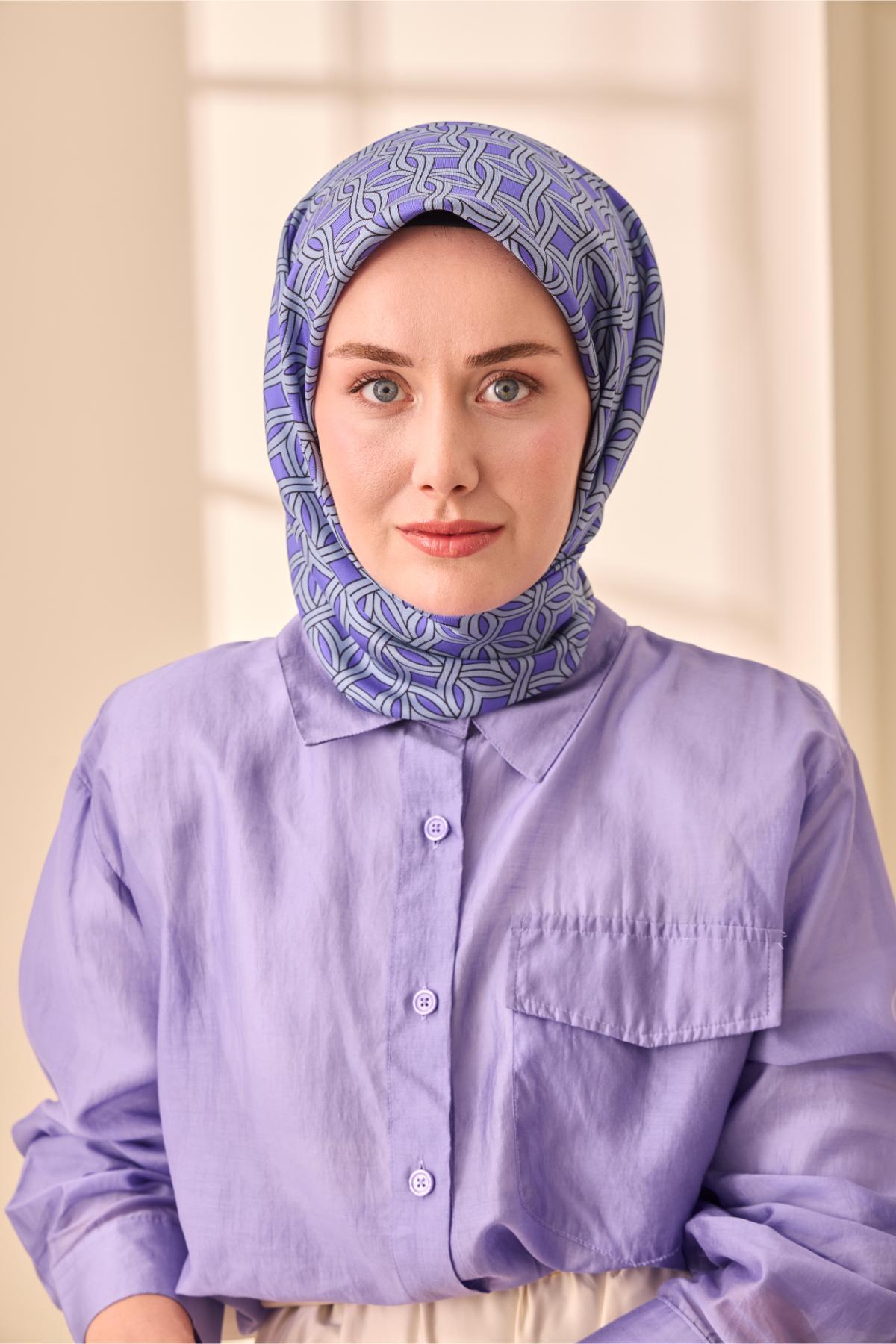 Silk Home Twill İpek Eşarp - 11479-15 Buz Mavisi