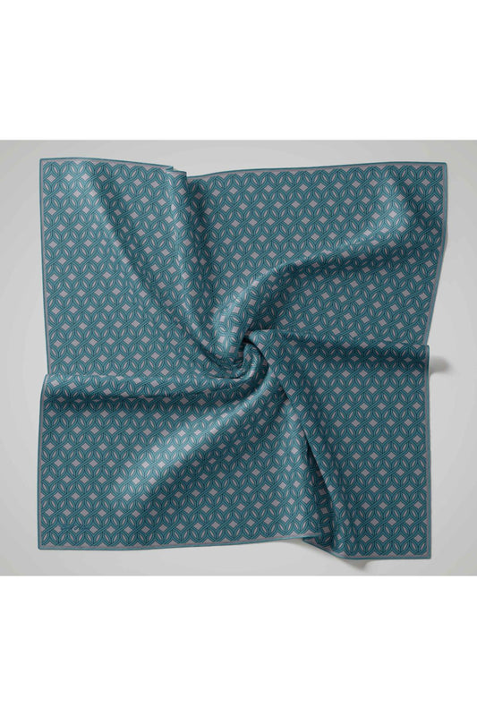 Silk Home Twill İpek Eşarp - 11479-19 Petrol