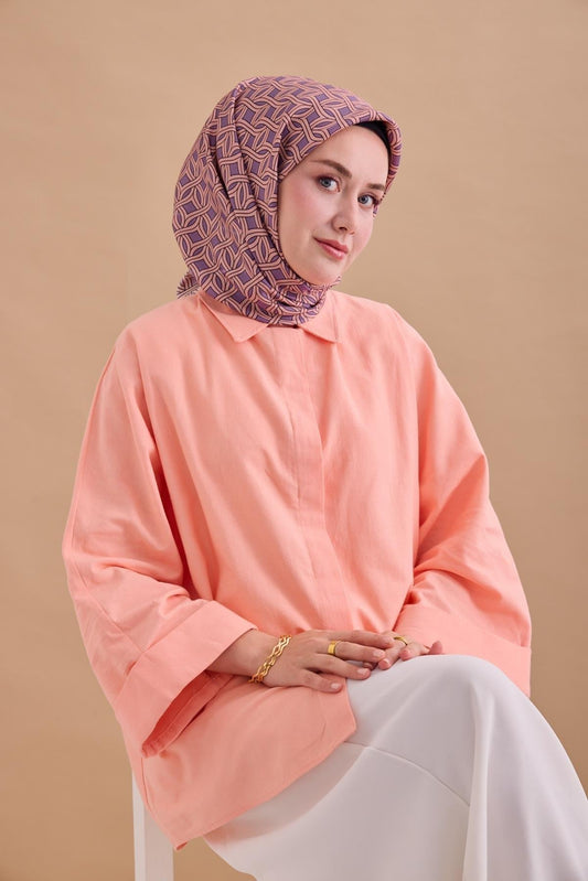 Silk Home Twill İpek Eşarp - 11479-27 Eflatun