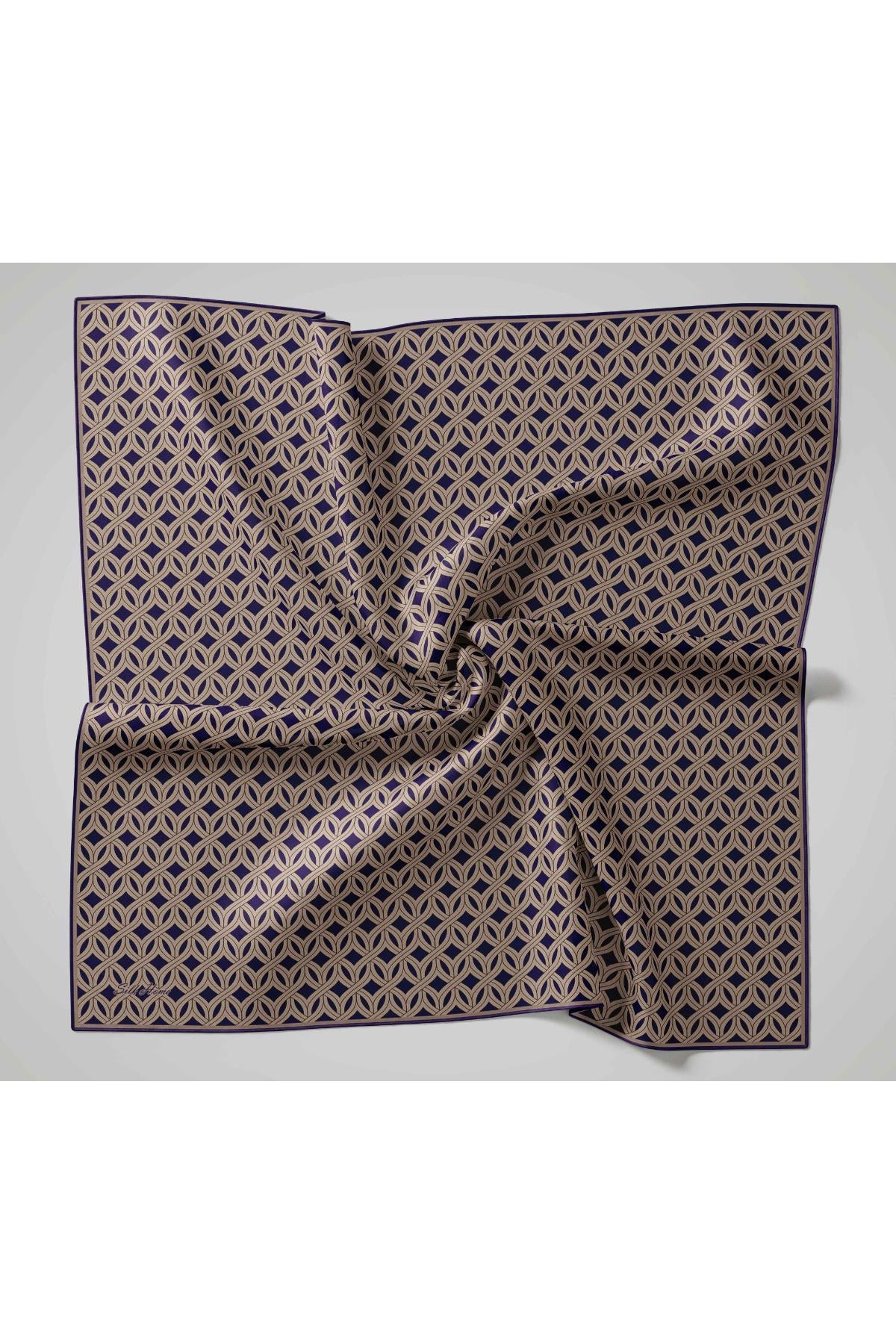 Silk Home Twill İpek Eşarp - 11479-39 Lacivert Vizon