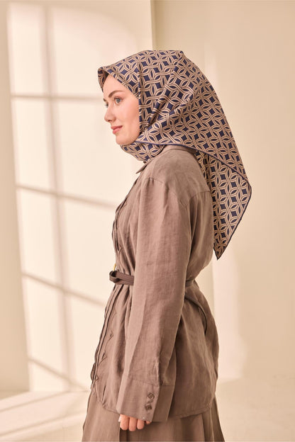 Silk Home Twill İpek Eşarp - 11479-39 Lacivert Vizon