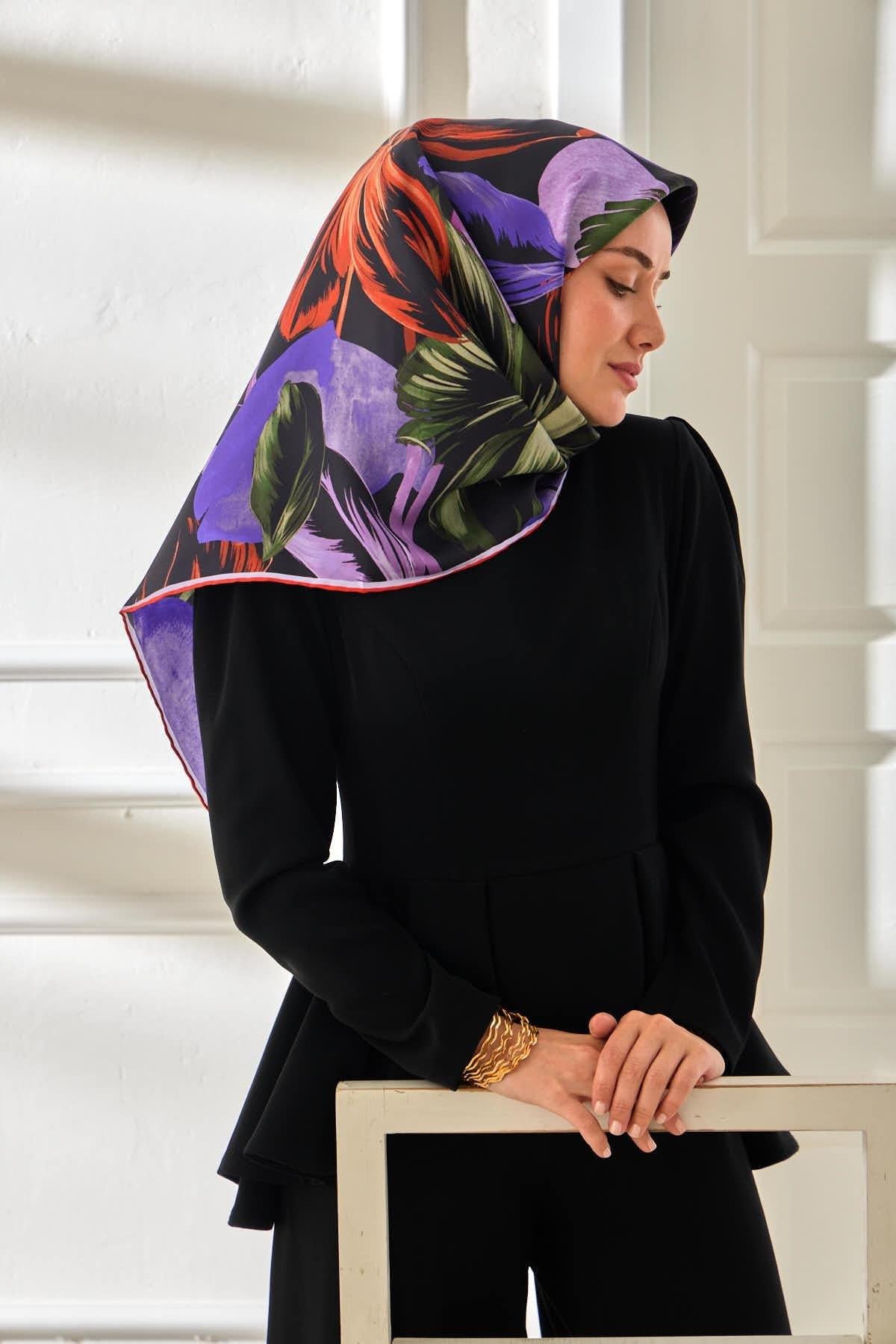 Silk Home Twill İpek Eşarp - 11480-69 Mor Lila