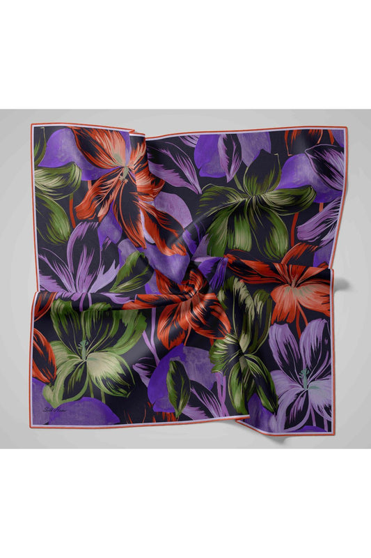 Silk Home Twill İpek Eşarp - 11480-69 Mor Lila