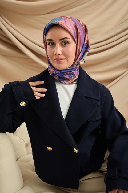 Silk Home Twill İpek Eşarp - 11480-75 Saks Vizon