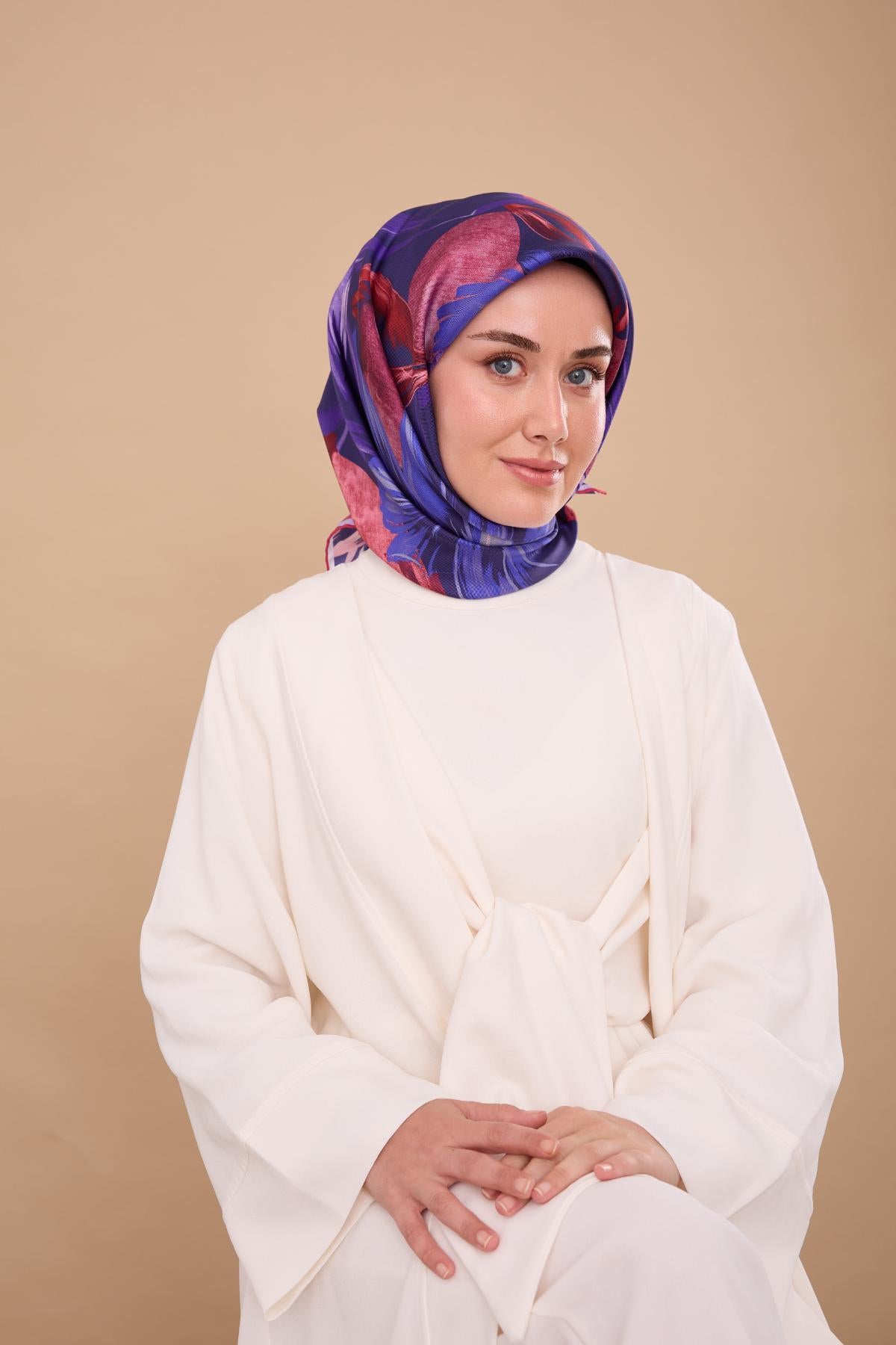 Silk Home Twill İpek Eşarp - 11480-86 Morcivert