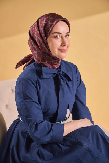 Silk Home Twill İpek Eşarp - 11521-06 Bordo
