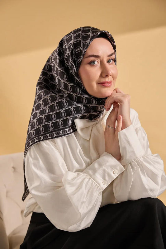 Silk Home Twill İpek Eşarp - 11521-21 Siyah