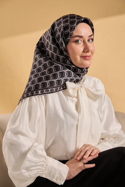 Silk Home Twill İpek Eşarp - 11521-21 Siyah