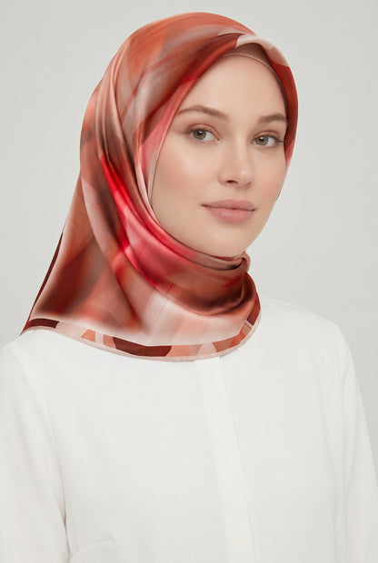 Armine Sport Twill Eşarp - 8023-09 Bordo