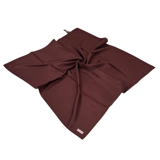 Vakko Düz Twill İpek Eşarp Biyeli - Bordo