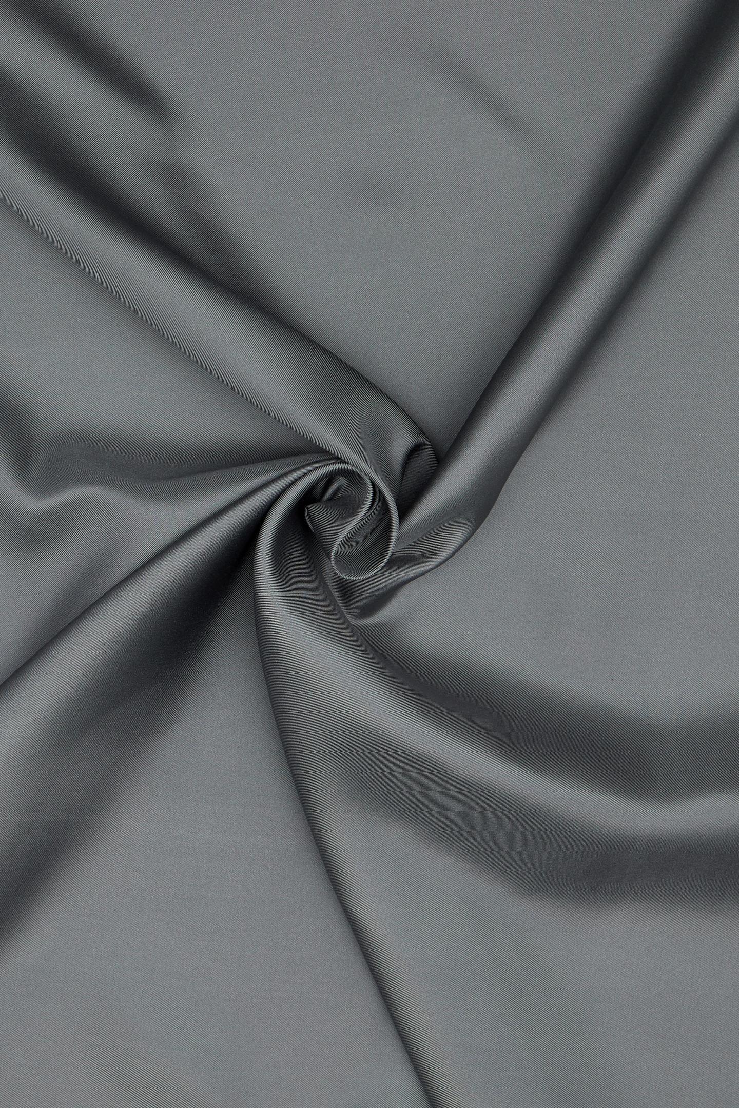Vakko Düz Twill İpek Eşarp - Füme