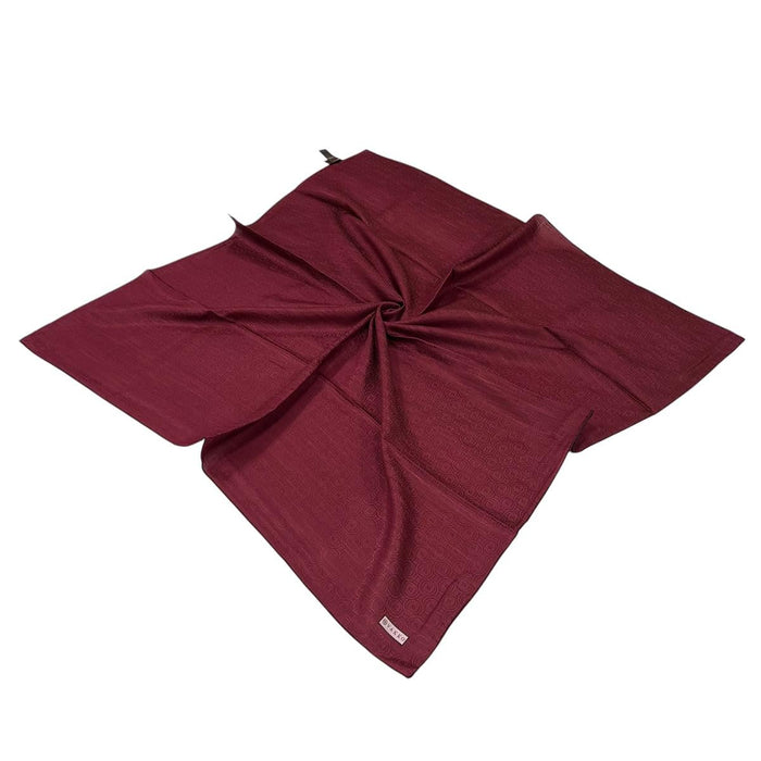 Vakko Pamuk İpek Eşarp - Helezon Monogram - Bordo