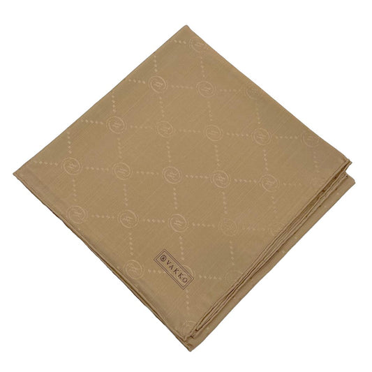Vakko Pamuk İpek Eşarp - Monogram - Camel