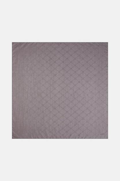 Vakko Pamuk İpek Eşarp - Monogram - Duman
