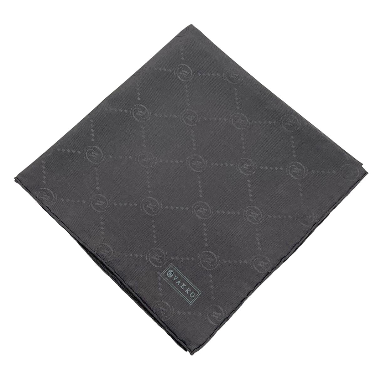 Vakko Pamuk İpek Eşarp - Monogram - Füme