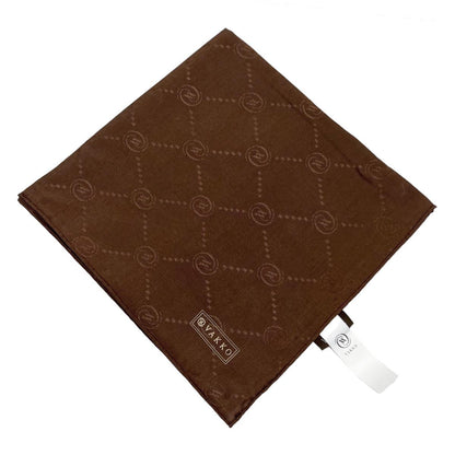 Vakko Pamuk İpek Eşarp - Monogram - Acı Kahve