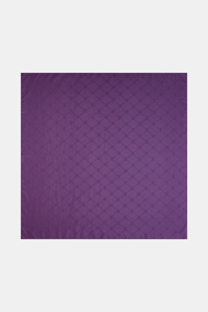 Vakko Pamuk İpek Eşarp - Monogram - Mor