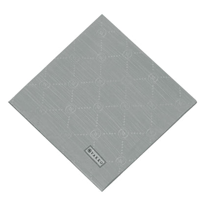 Vakko Pamuk İpek Eşarp - Monogram - Gri