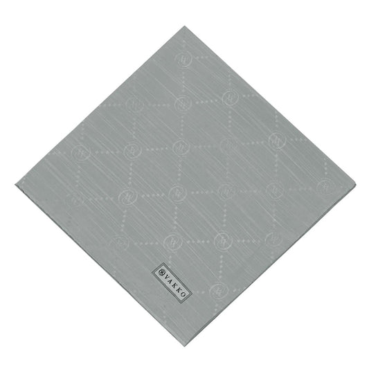Vakko Pamuk İpek Eşarp - Monogram - Gri