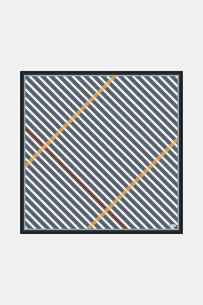 Vakko Twill İpek Eşarp - 41092 - Antrasit Ekru