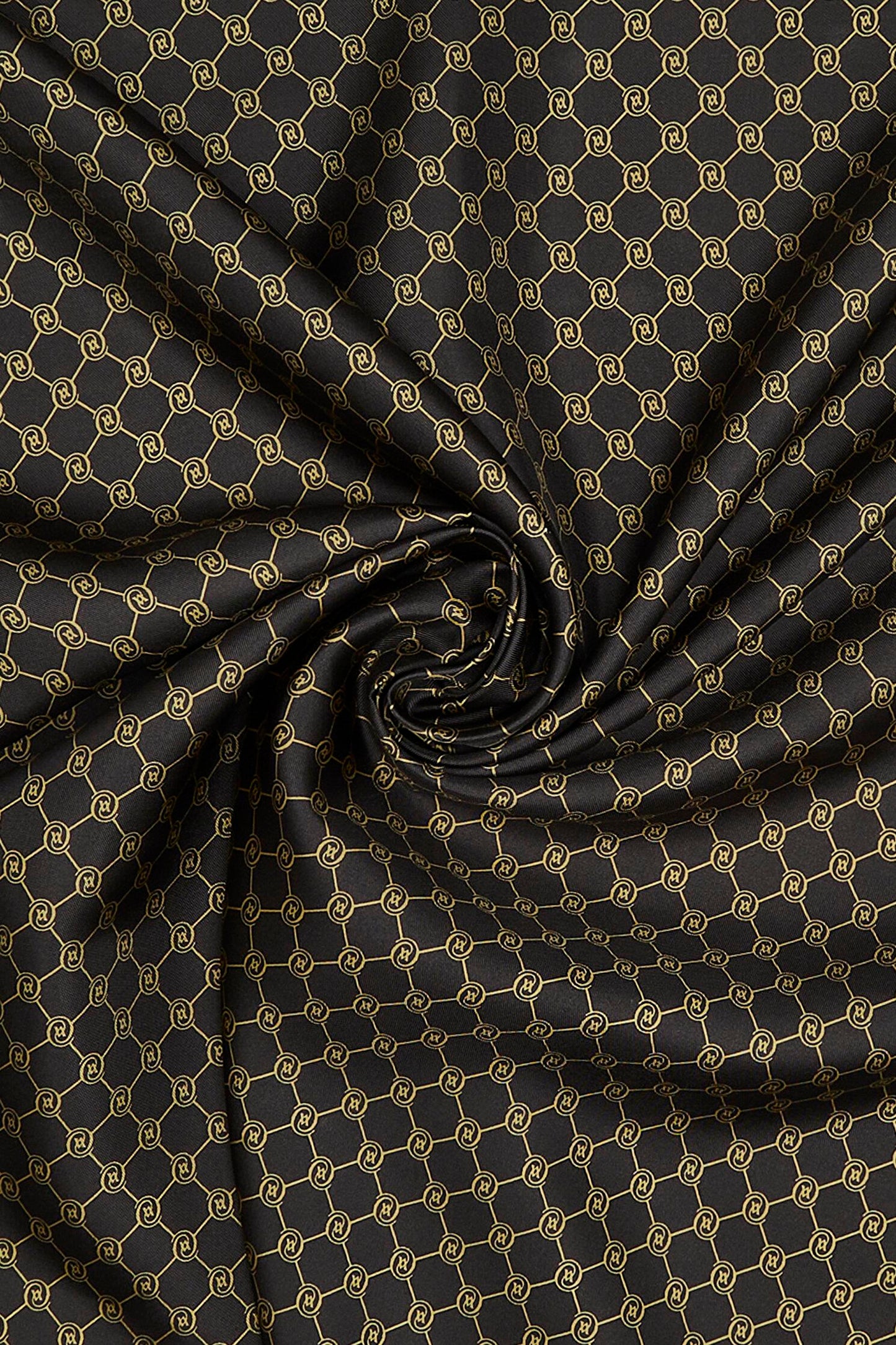 Vakko Twill İpek Eşarp - Özel Seri - Kahve Gold
