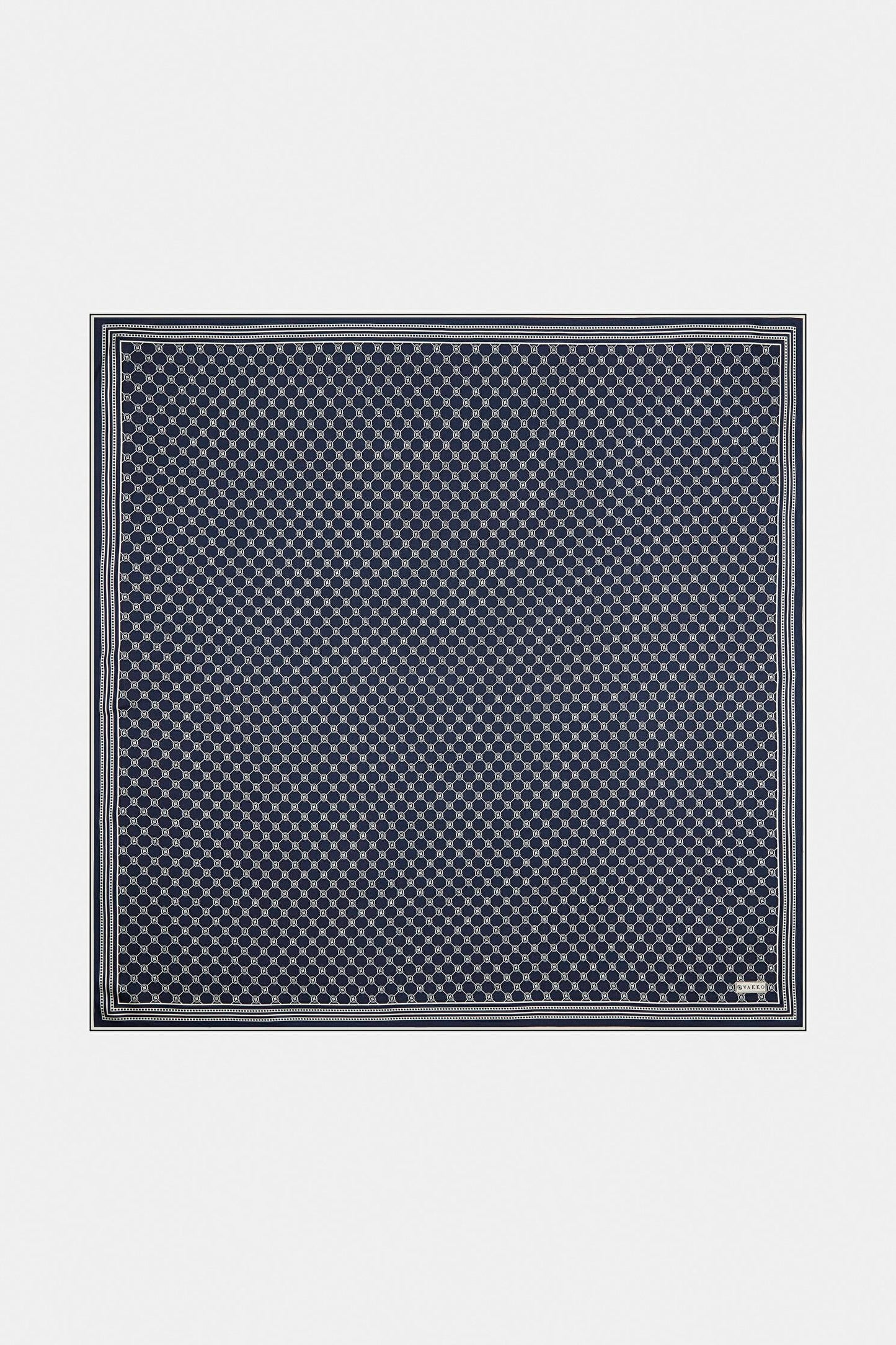 Vakko Twill İpek Eşarp - Özel Seri - Lacivert