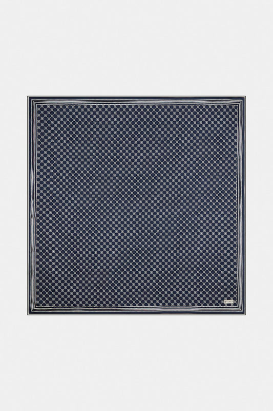Vakko Twill İpek Eşarp - Özel Seri - Lacivert