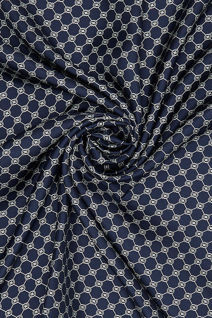 Vakko Twill İpek Eşarp - Özel Seri - Lacivert