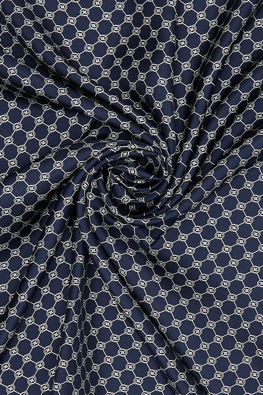 Vakko Twill İpek Eşarp - Özel Seri - Lacivert