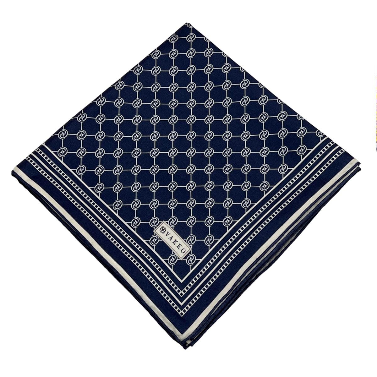 Vakko Twill İpek Eşarp - Özel Seri - Lacivert