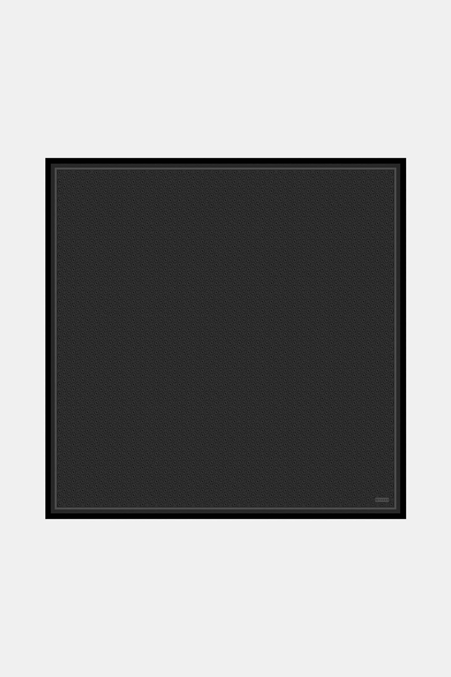 Vakko Twill İpek Eşarp - Helezon Monogram - Füme
