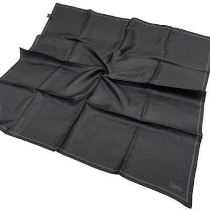Vakko Twill İpek Eşarp - Helezon Monogram - Füme