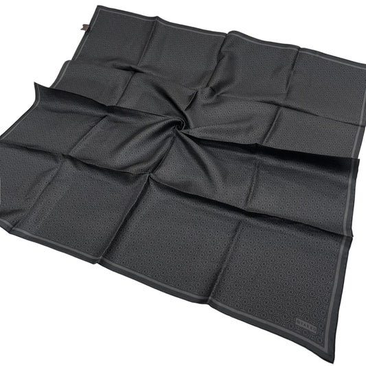 Vakko Twill İpek Eşarp - Helezon Monogram - Füme