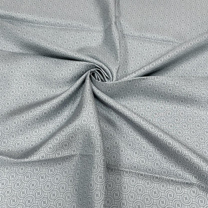 Vakko Twill İpek Eşarp - Helezon Monogram - Gri