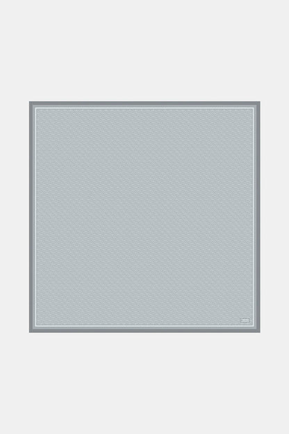 Vakko Twill İpek Eşarp - Helezon Monogram - Gümüş