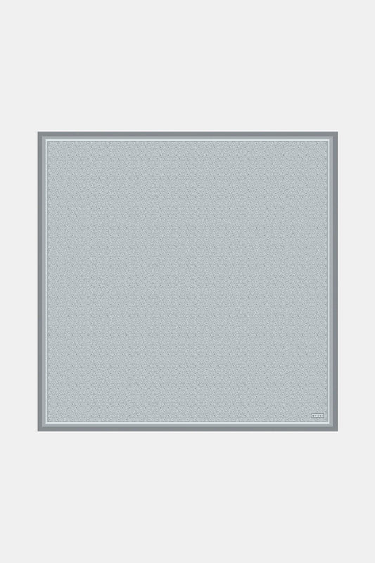 Vakko Twill İpek Eşarp - Helezon Monogram - Gümüş