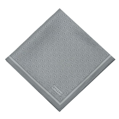 Vakko Twill İpek Eşarp - Helezon Monogram - Gri