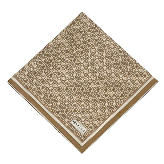 Vakko Twill İpek Eşarp - Helezon Monogram - Karamel