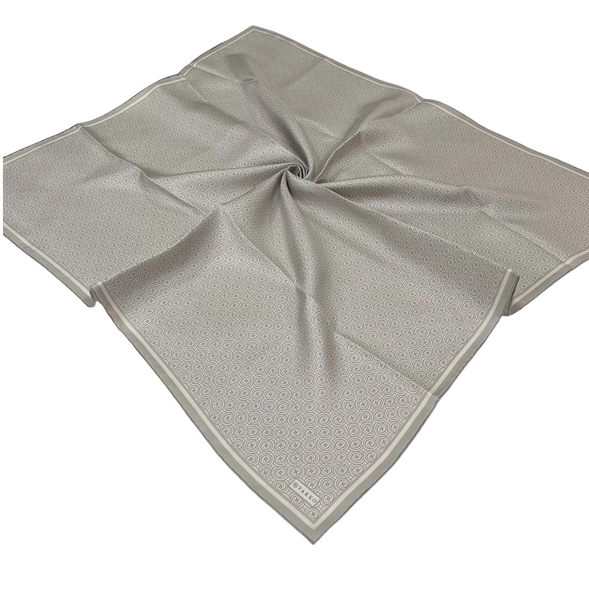 Vakko Twill İpek Eşarp - Helezon Monogram - Taş