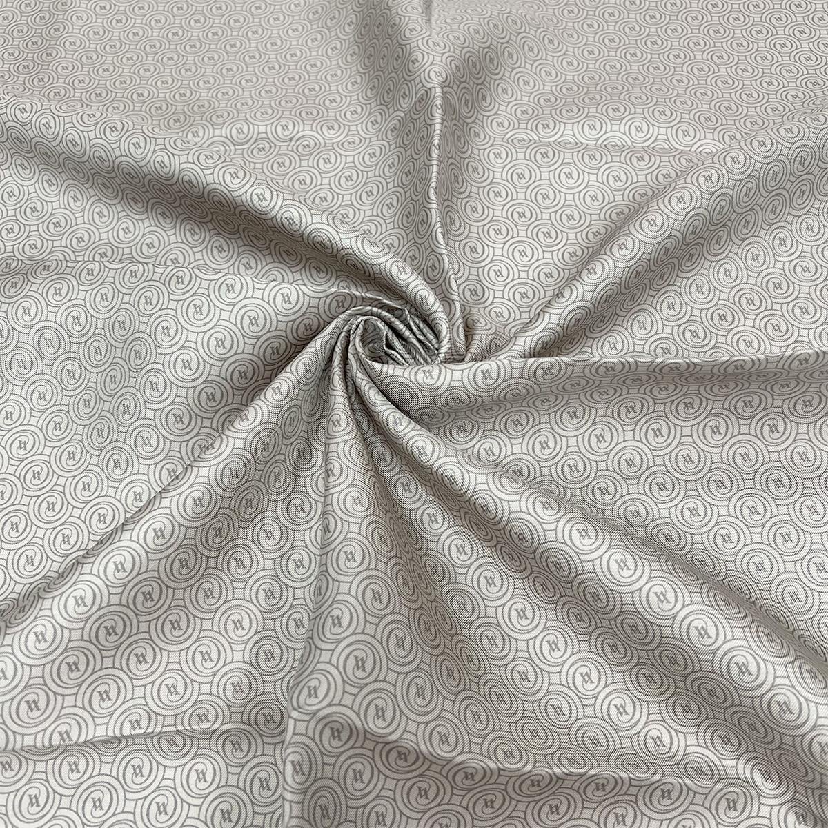 Vakko Twill İpek Eşarp - Helezon Monogram - Taş