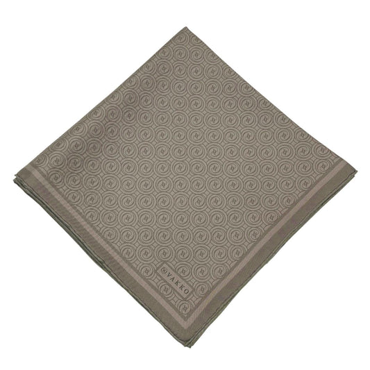 Vakko Twill İpek Eşarp - Helezon Monogram - Vizon