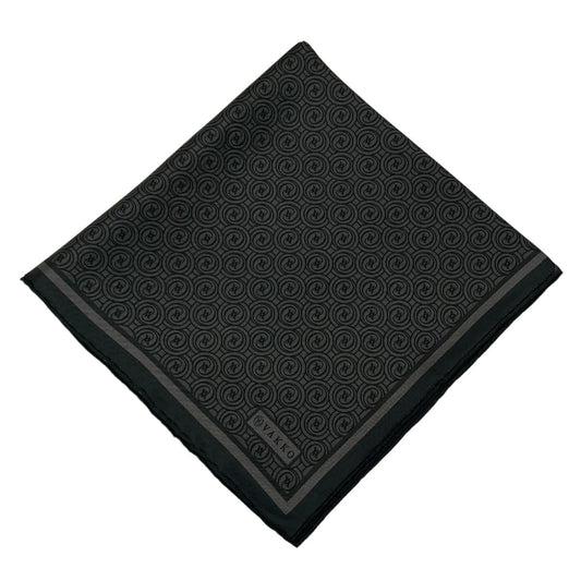 Vakko Twill İpek Eşarp - Helezon Monogram - Yeni Füme