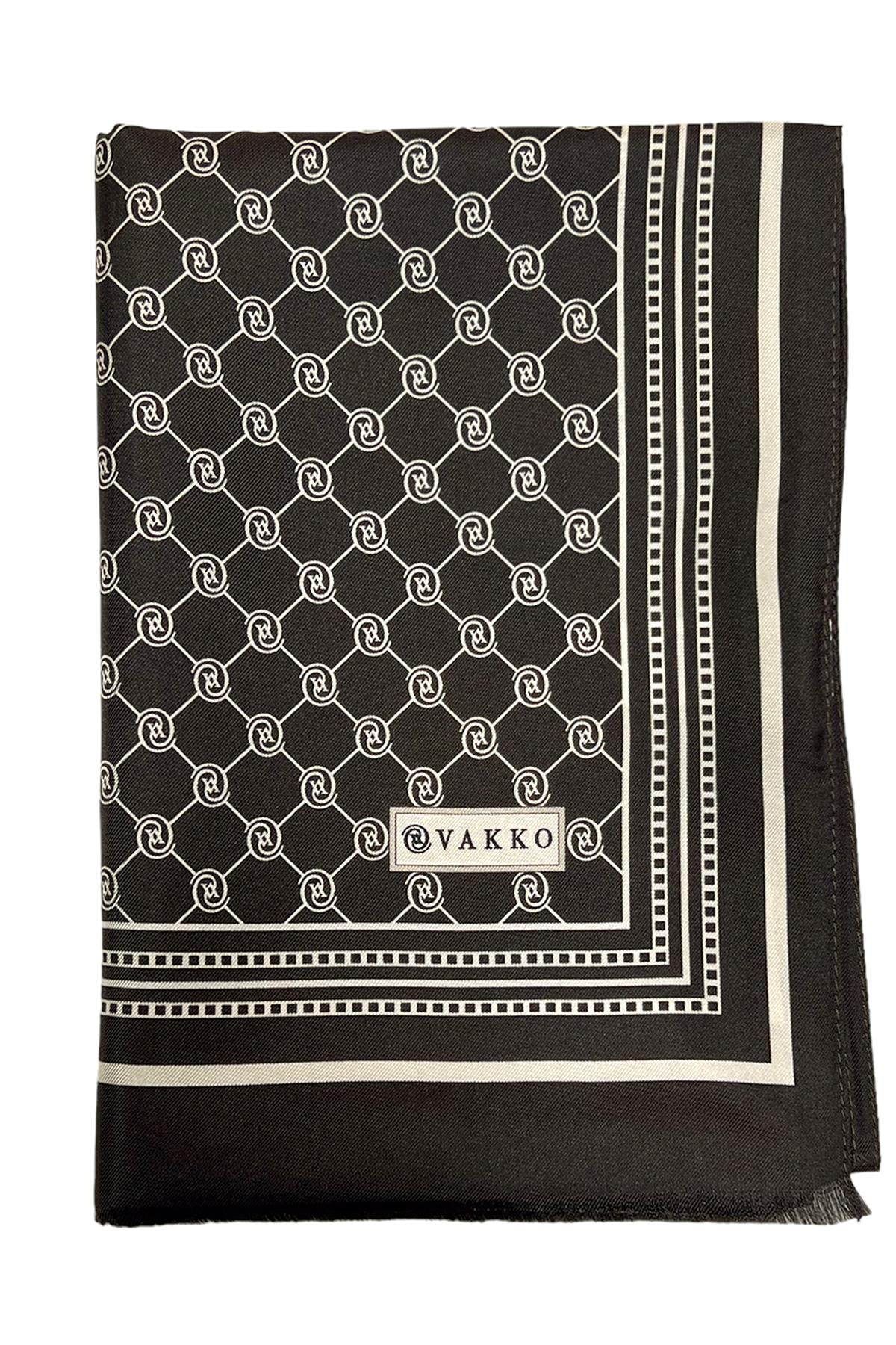 Vakko Twill İpek Şal - Özel Seri - Acı Kahve