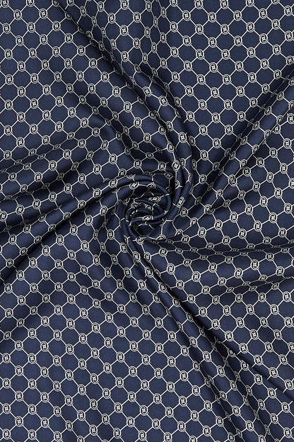 Vakko Twill İpek Şal - Özel Seri - Lacivert