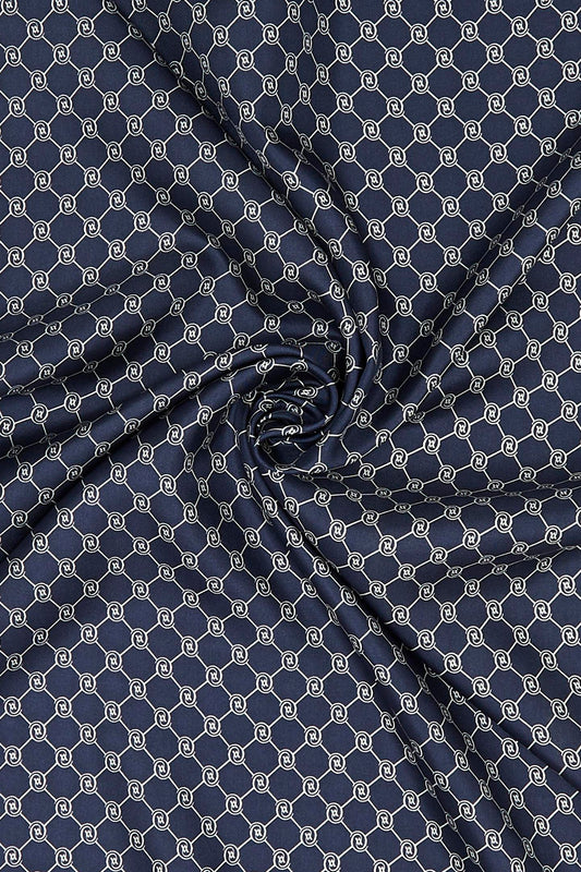 Vakko Twill İpek Şal - Özel Seri - Lacivert