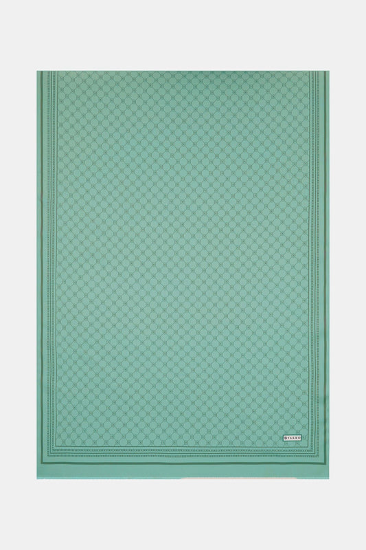 Vakko Twill İpek Şal - Özel Seri - Su Yeşili