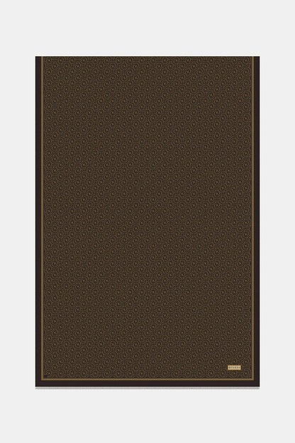 Vakko Twill İpek Şal - Helezon Monogram - Acı Kahve